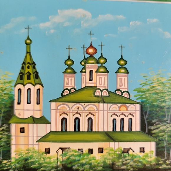 Russian Lacquered Trinket Box ~ Handpainted (?) ~ Pretty! - Picture 6 of 15